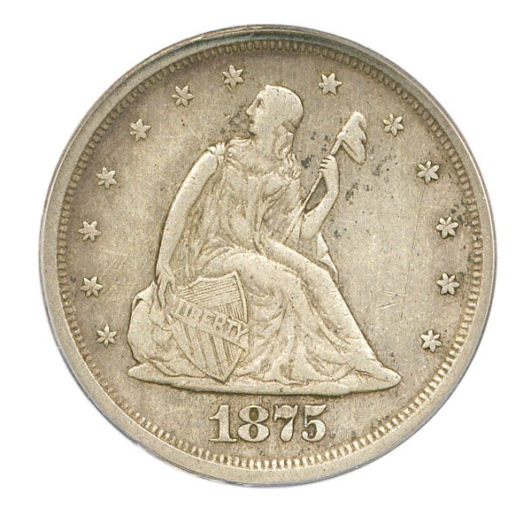 1875 20 cent piece value