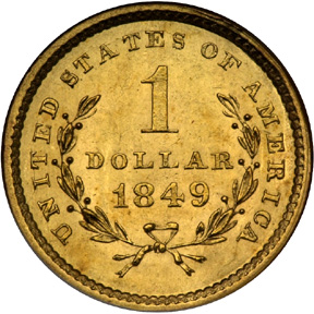 1849 gold dollar value