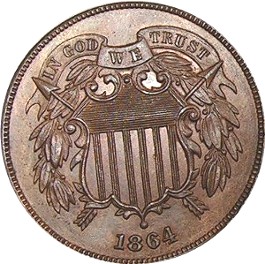 two cent 1867 coin